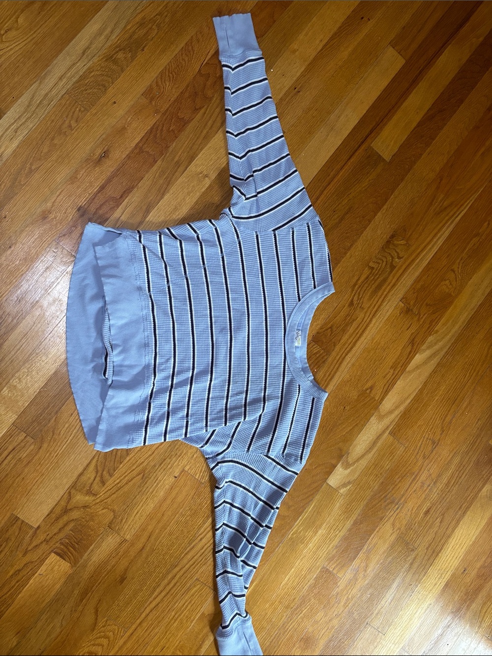 Aerie waffle long sleeve stripes